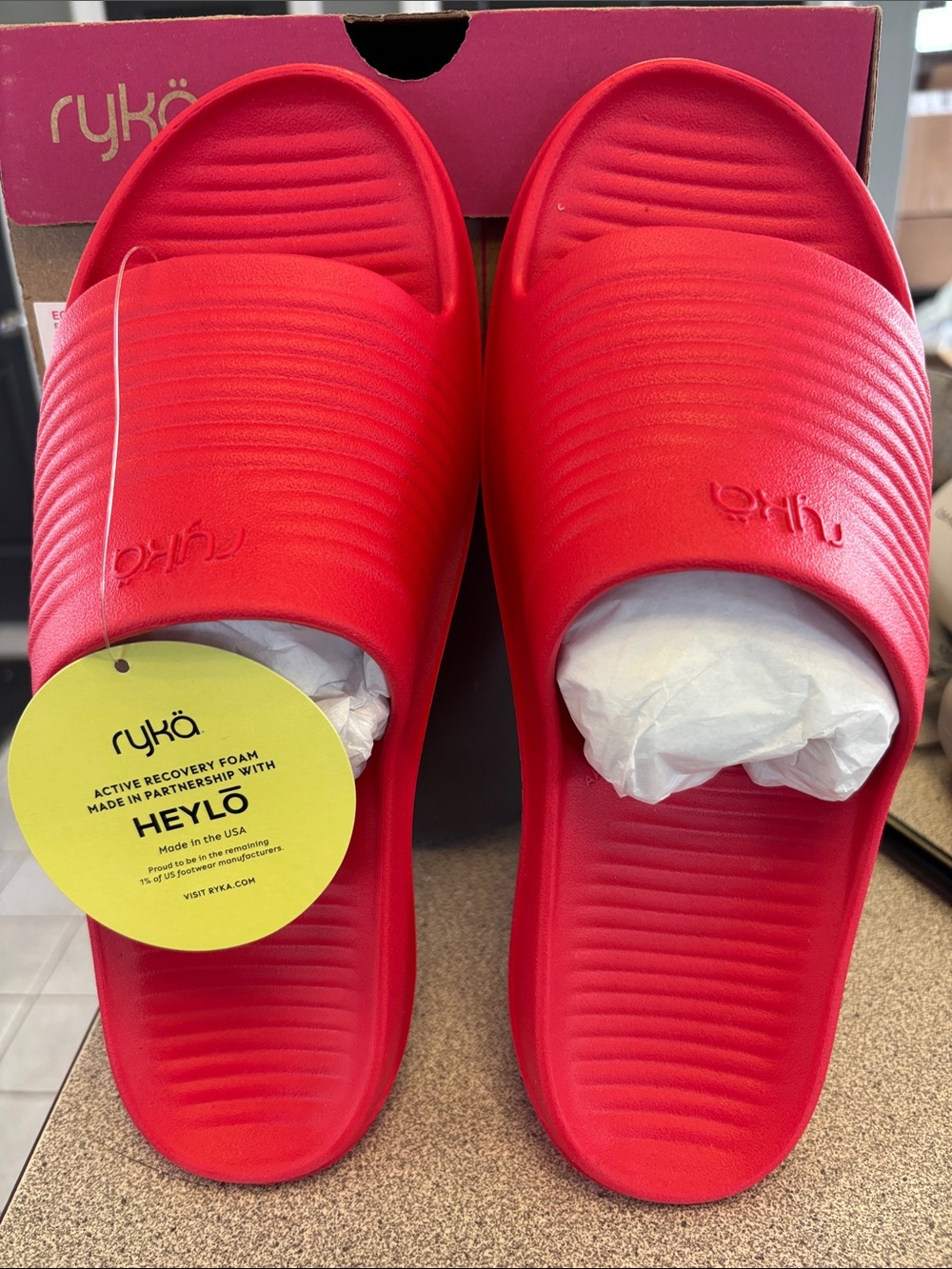 Ryka Pink Slide Sandals